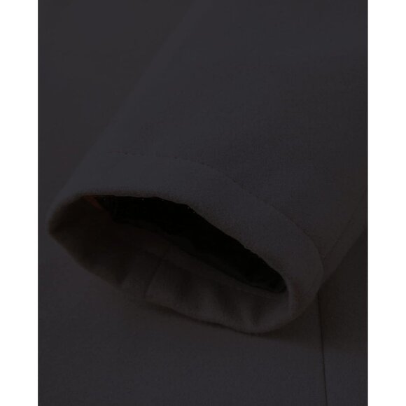 Men's Black Classic Wool Single Breasted Mid Long Trench Overcoat Jackets - Picture 7 of 7